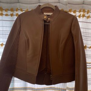 Tory Burch brown leather jacket - in great condition since never been worn!